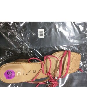 Unisa Women's Lace-Up Platform Heels  Trendy Summer Sandals Pink , 8.5